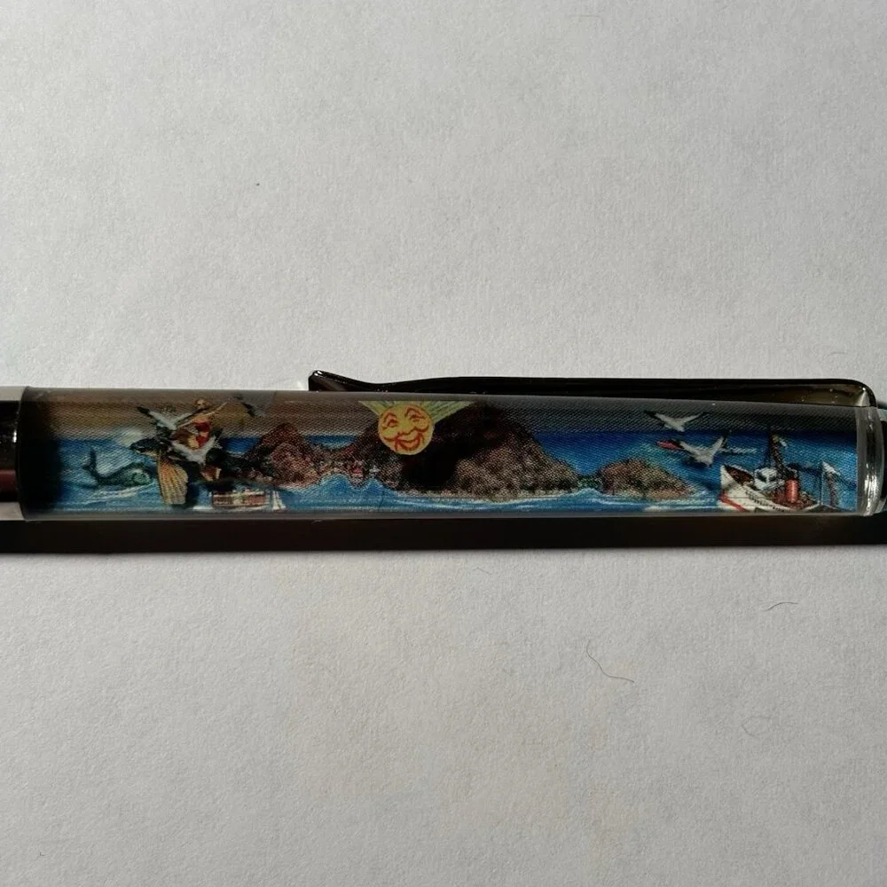 Catalina Island Museum Greetings From Souvenir Floaty Pen Girl Riding Fish Ocean